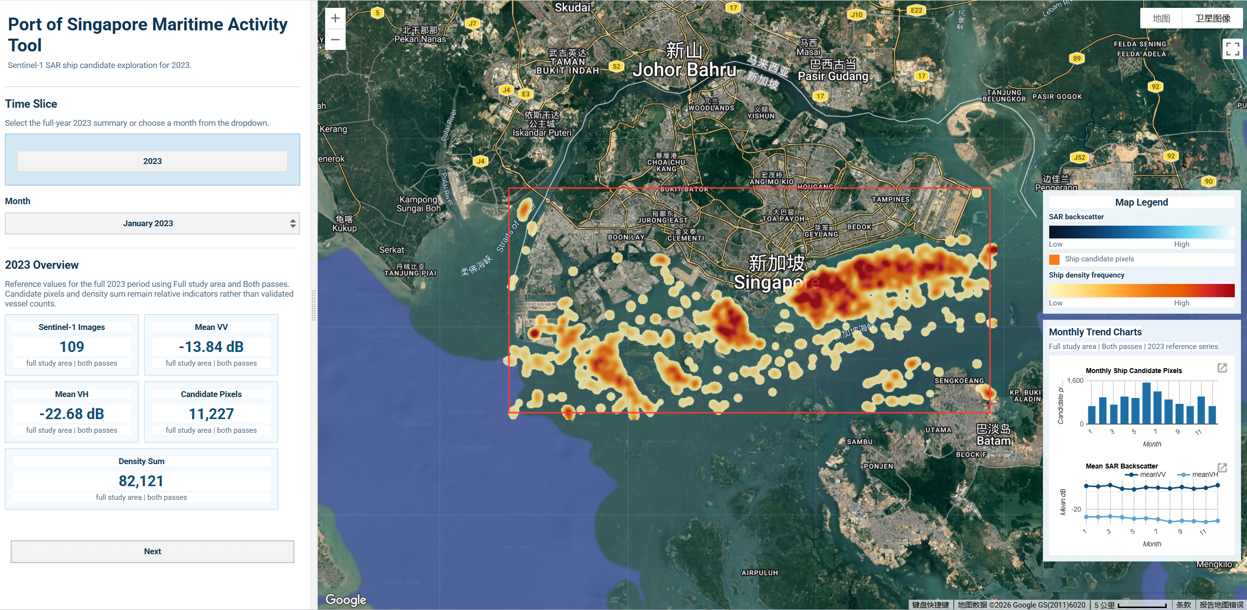 Singapore Shipping Activity Dashboard